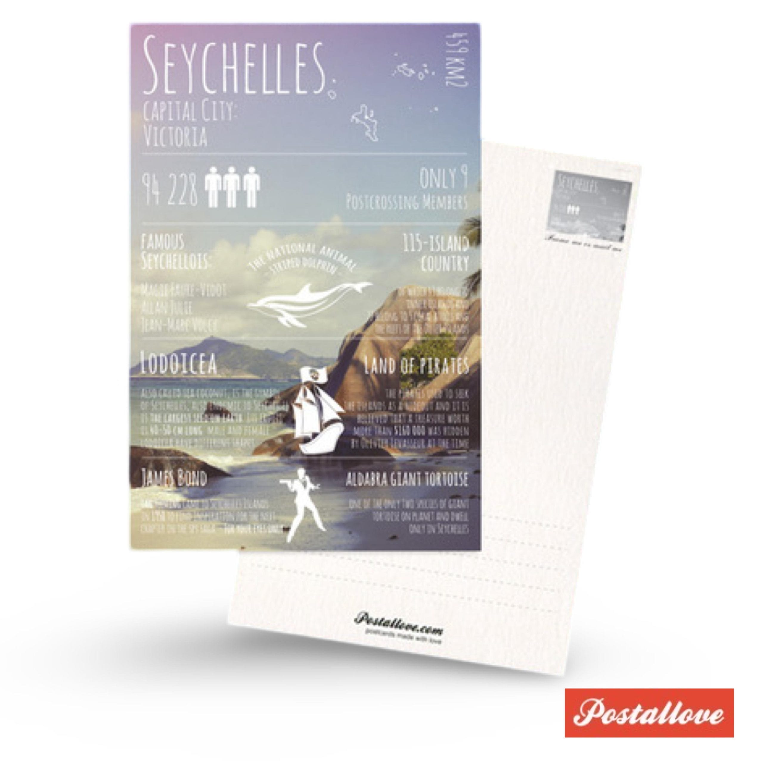 Postal Love Greetings From Seychelles GF Series (Written with Stamps) - Image 2