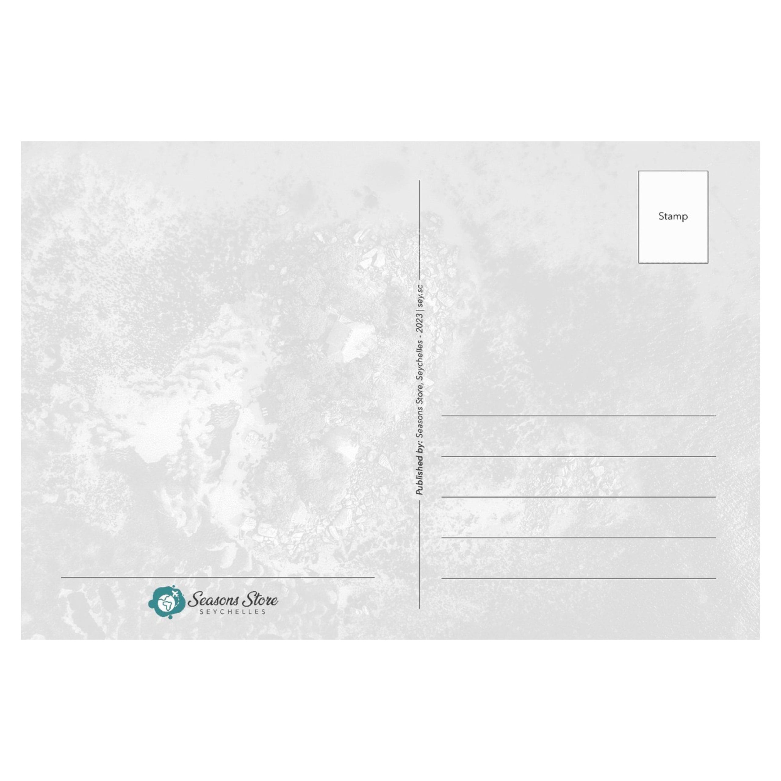 Seychelles Postcard 10cm * 15cm Panoramic Small Island Ocean View (Written with Stamps) - Image 2