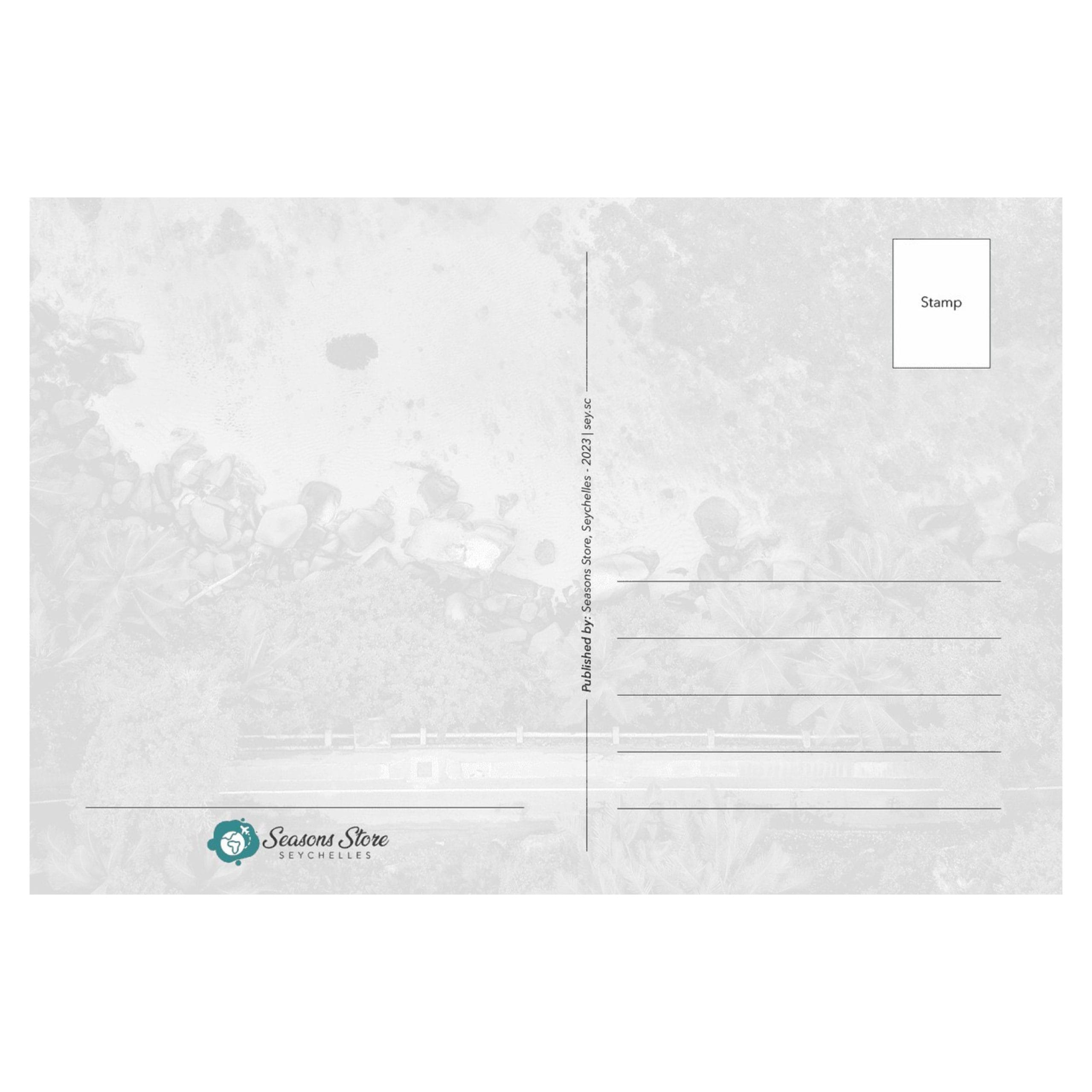 Seychelles Postcard 10cm * 15cm Panoramic Coastline Road Ocean View (Written with Stamps) - Image 2